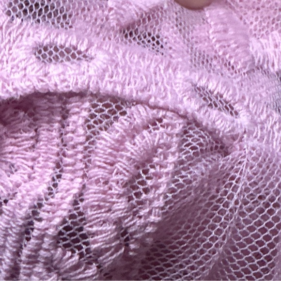 Bohemian Light Pink Lace Crochet Long Kimono - Picture 8 of 10